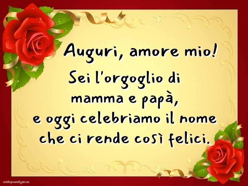 Immagini Auguri di Buon Onomastico Figlia: Fiori