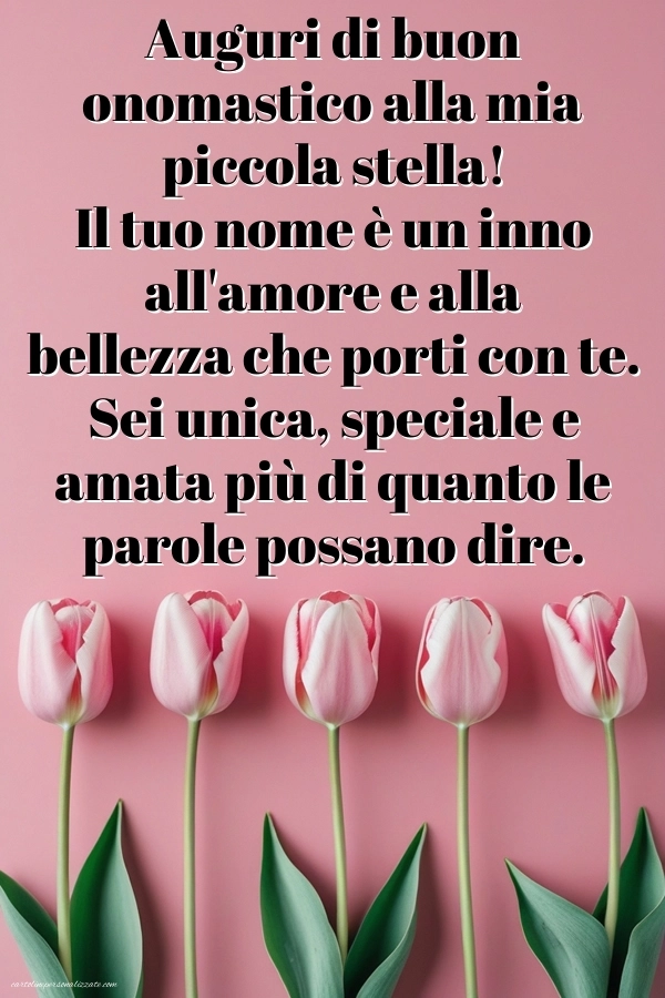 Immagini Auguri di Buon Onomastico Figlia: Tulipani