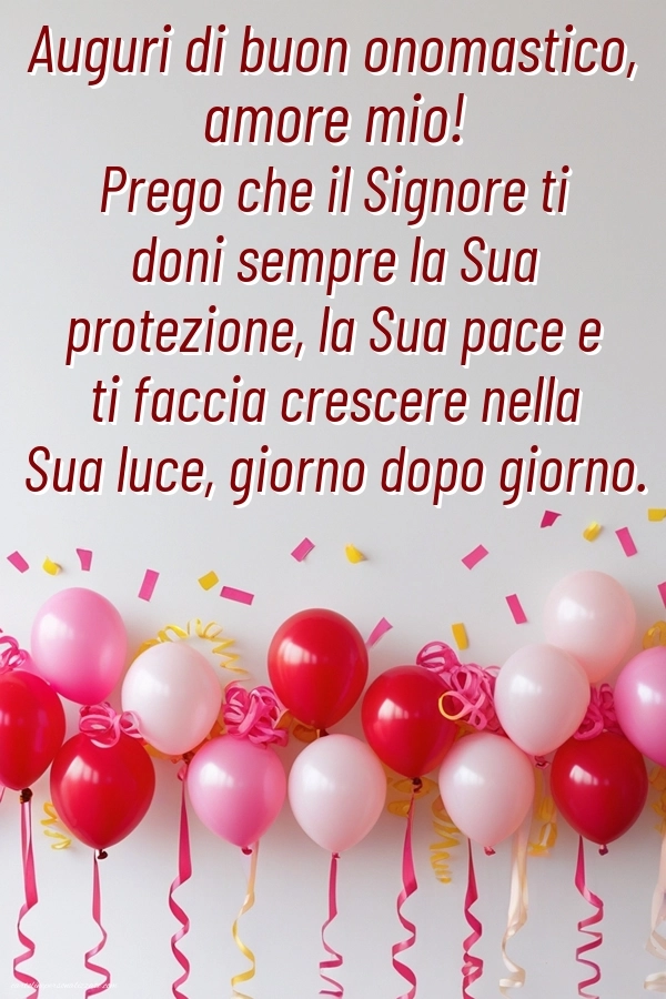 Immagini Auguri di Buon Onomastico Figlia: Palloncini