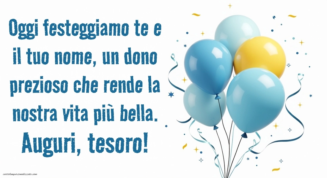 Immagini Auguri di Buon Onomastico Figlio: Palloncini