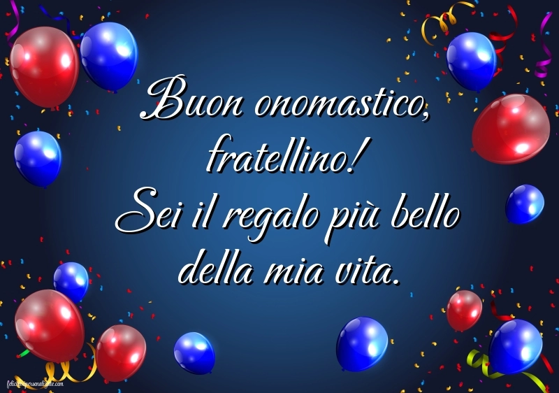 Immagini Auguri di Buon Onomastico Fratello: Palloncini