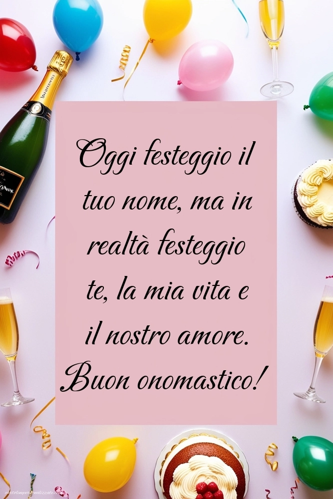Immagini Auguri di Buon Onomastico Marito: Champagne