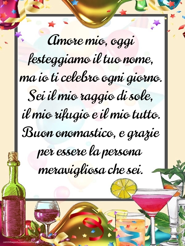 Immagini Auguri di Buon Onomastico Marito: Coriandoli
