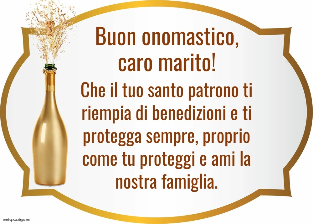 Immagini Auguri di Buon Onomastico Marito: Champagne