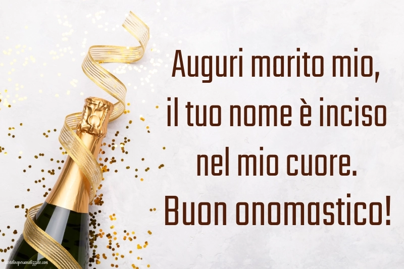 Immagini Auguri di Buon Onomastico Marito: Champagne