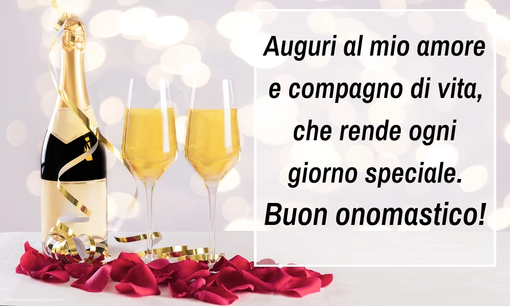 Immagini Auguri di Buon Onomastico Marito: Champagne