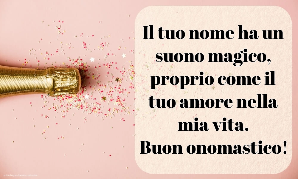 Immagini Auguri di Buon Onomastico Moglie: Champagne e coriandoli