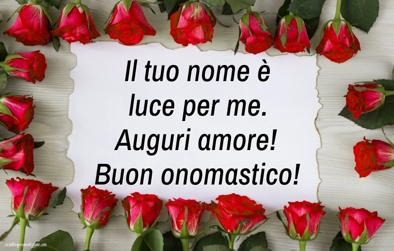 Immagini con frasi di buon onomastico MOGLIE: Fiori