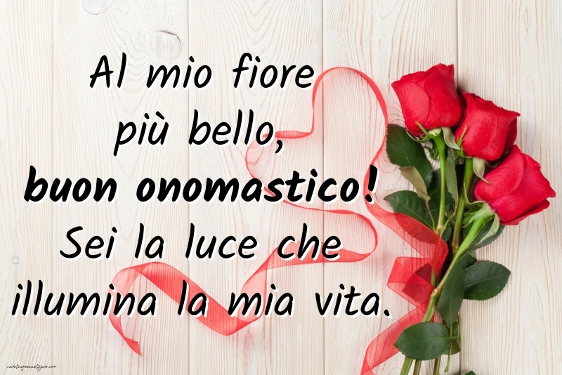 Immagini Auguri di Buon Onomastico Moglie: Rose