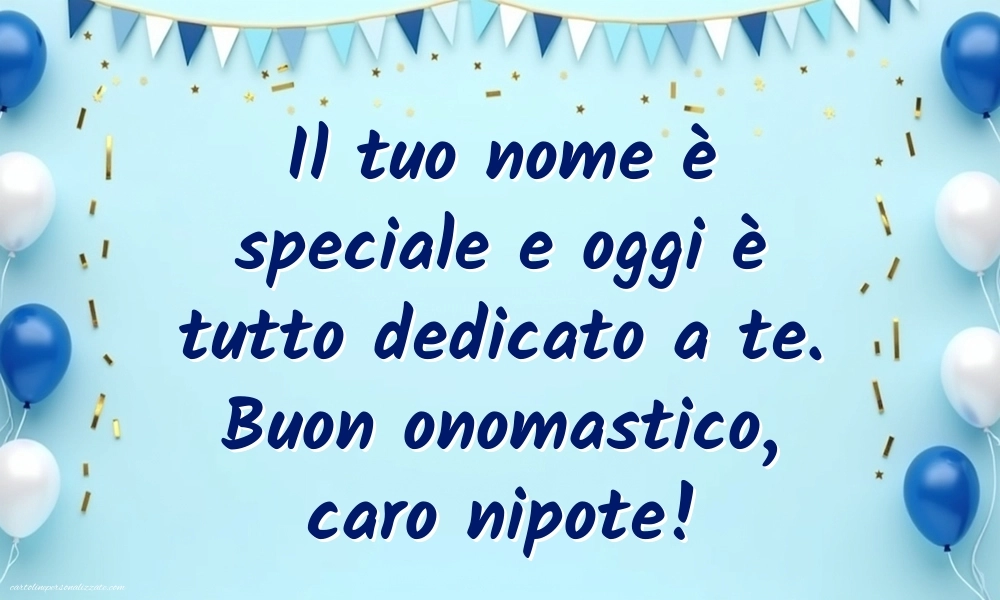 Immagini Auguri di Buon Onomastico Nipote Maschio: Palloncini