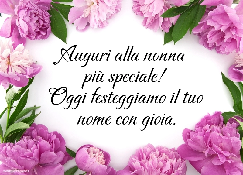 Immagini Auguri di Buon Onomastico Nonna: Fiori