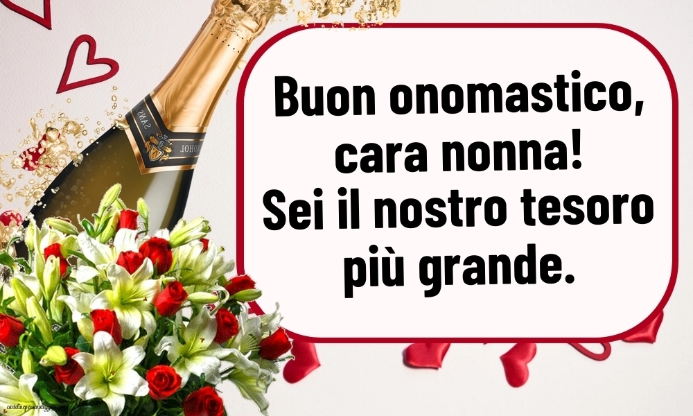 Immagini Auguri di Buon Onomastico Nonna: Fiori