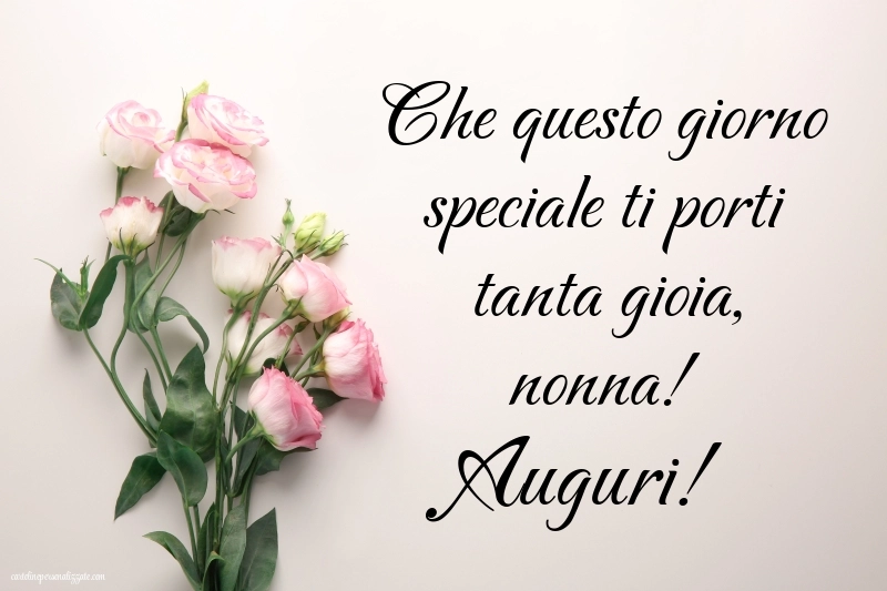 Immagini Auguri di Buon Onomastico Nonna: Fiori