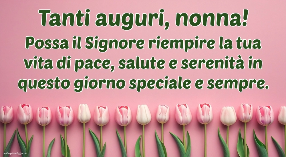 Immagini Auguri di Buon Onomastico Nonna: Tulipani