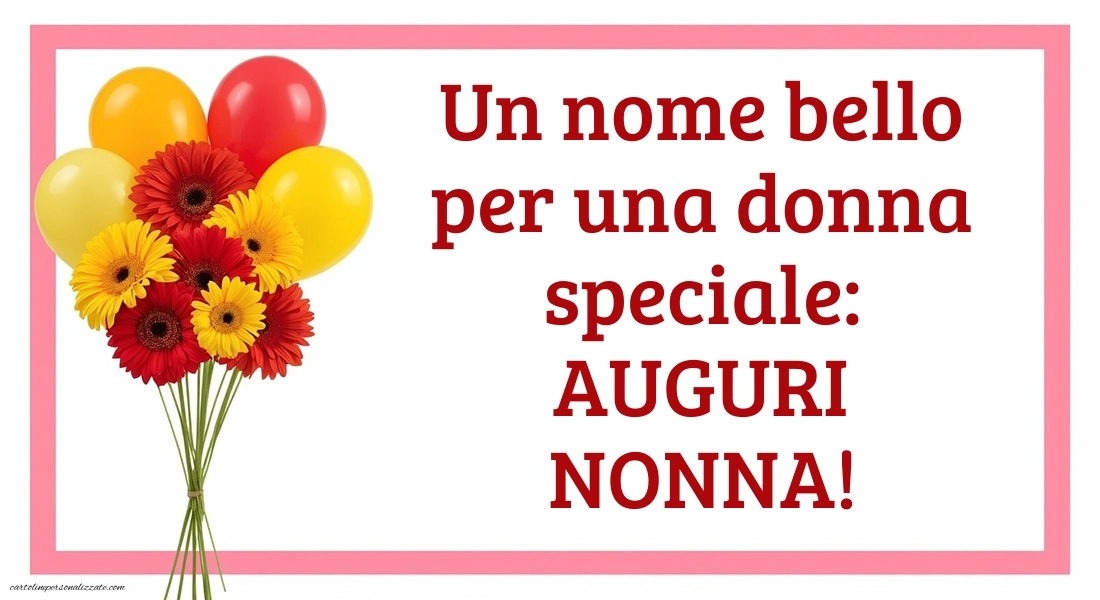 Immagini Auguri di Buon Onomastico Nonna: Fiori di gerbera