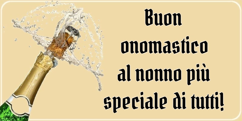 Immagini Auguri di Buon Onomastico Nonno: Champagne