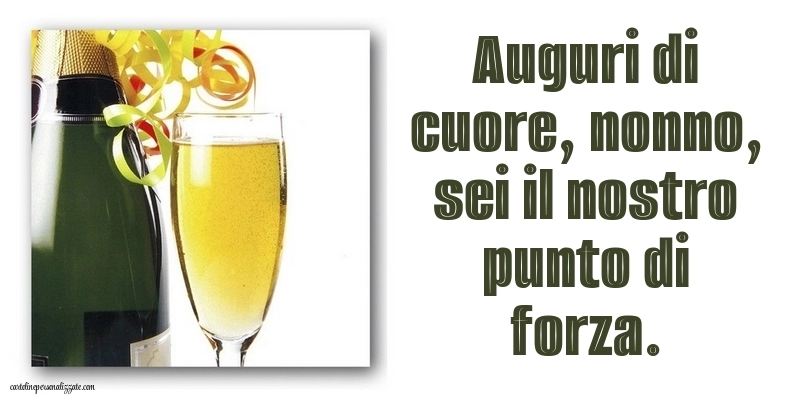 Immagini Auguri di Buon Onomastico Nonno: Champagne