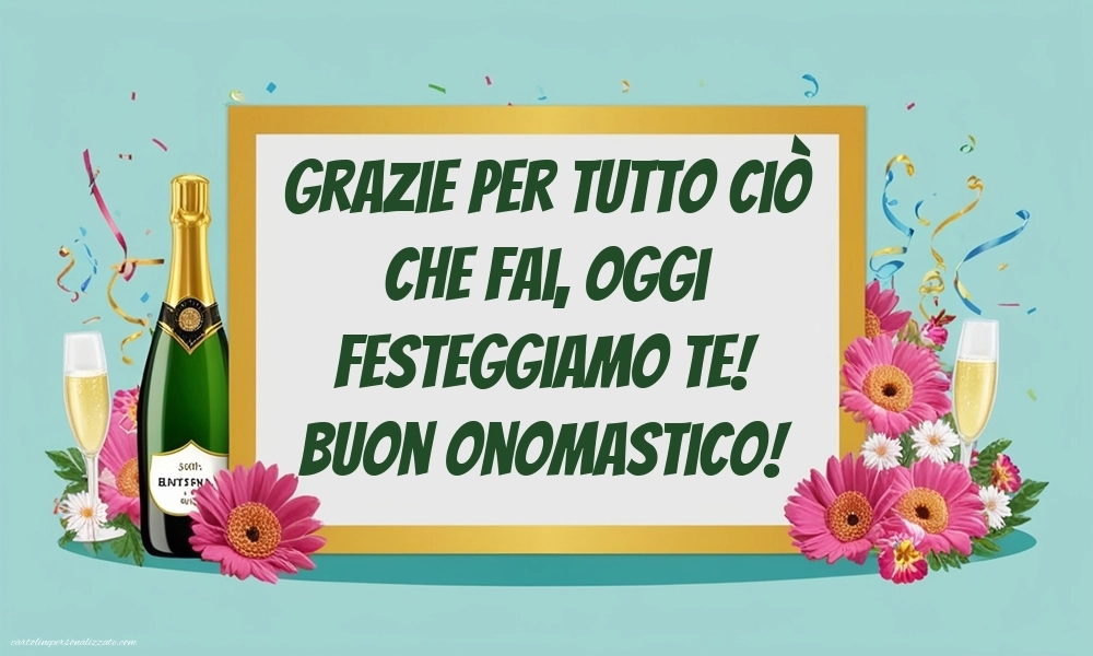 Immagini Auguri di Buon Onomastico Nonno: Champagne