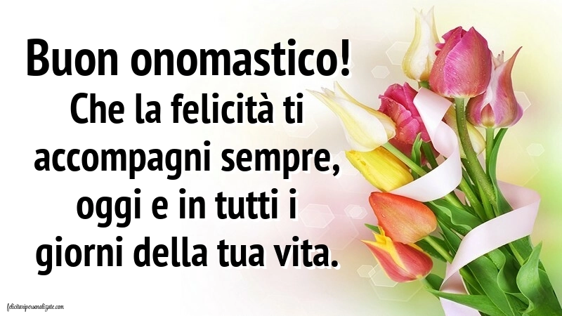 Immagini con Frasi di Buon Onomastico: Fiori