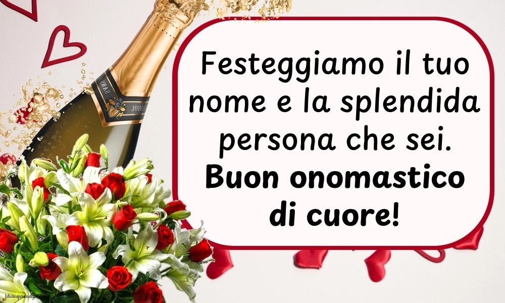 Immagini di Auguri di Buon Onomastico: Fiori