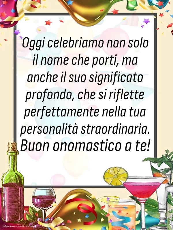 Immagini con Frasi di Buon Onomastico: Coriandoli