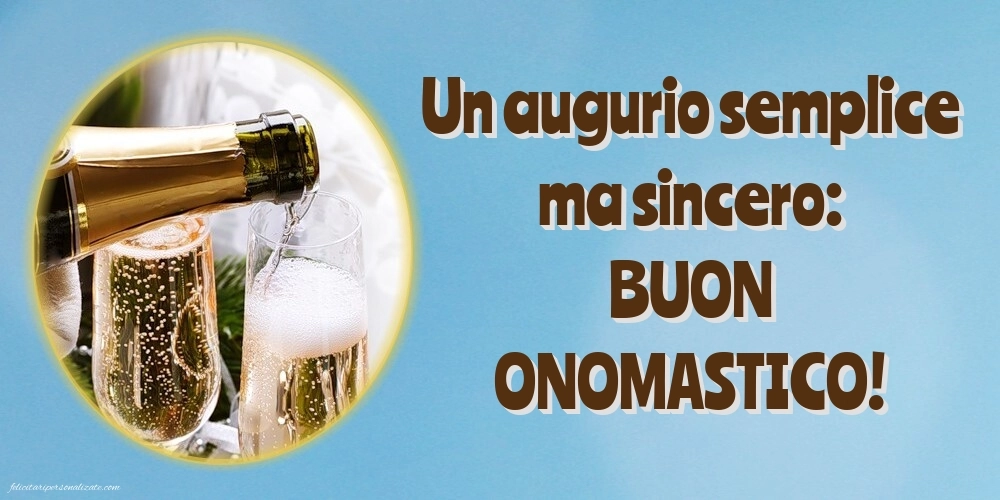 Immagini con Frasi di Buon Onomastico: Champagne