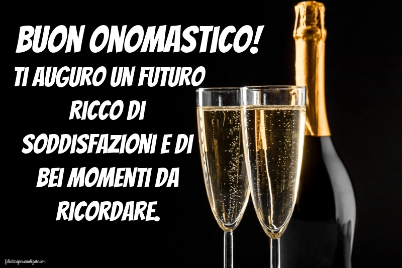 Immagini con Frasi di Buon Onomastico: Champagne