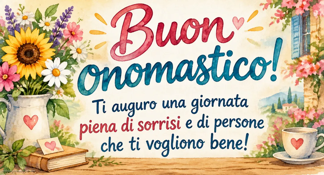 Immagini con frasi di buon onomastico: 