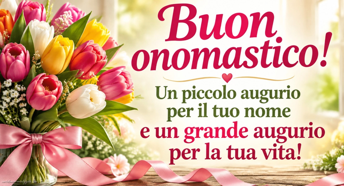 Immagini con frasi di buon onomastico: 