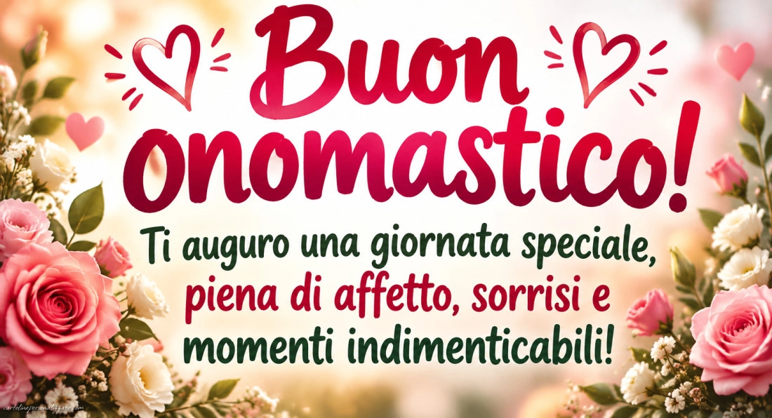 Immagini con frasi di buon onomastico: 