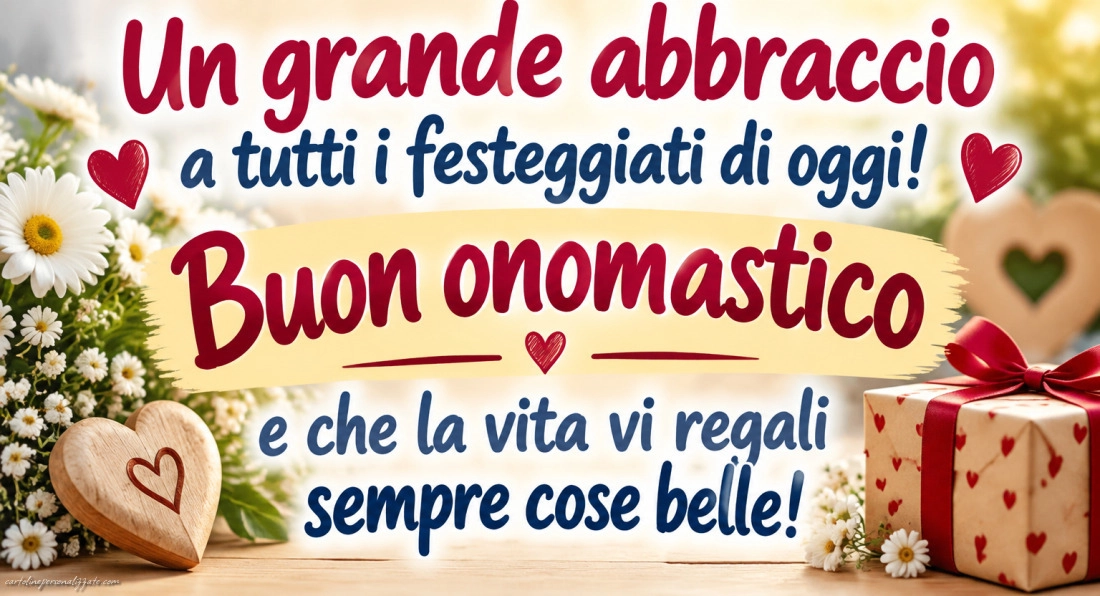 Immagini con frasi di buon onomastico: 