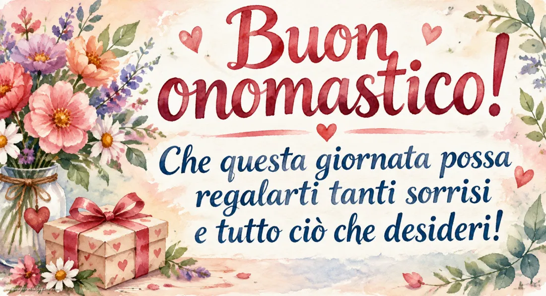 Immagini con frasi di buon onomastico: 
