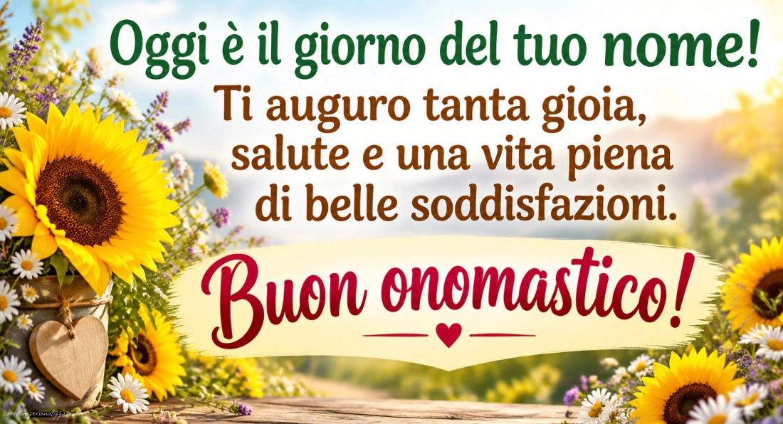 Immagini con frasi di buon onomastico: 