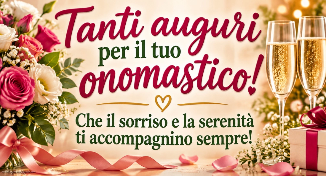 Immagini con frasi di buon onomastico: 