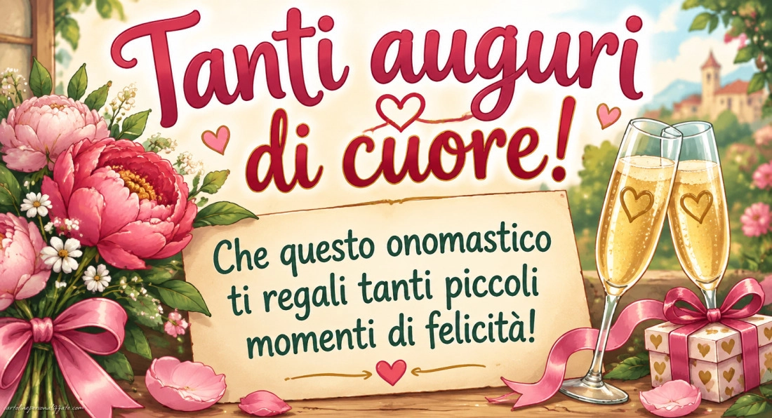 Immagini con frasi di buon onomastico: 