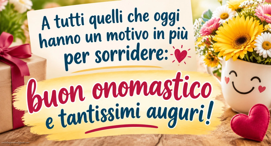 Immagini con frasi di buon onomastico: 