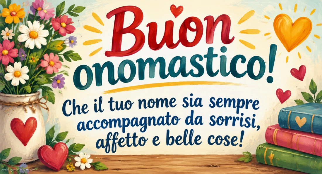 Immagini con frasi di buon onomastico: 
