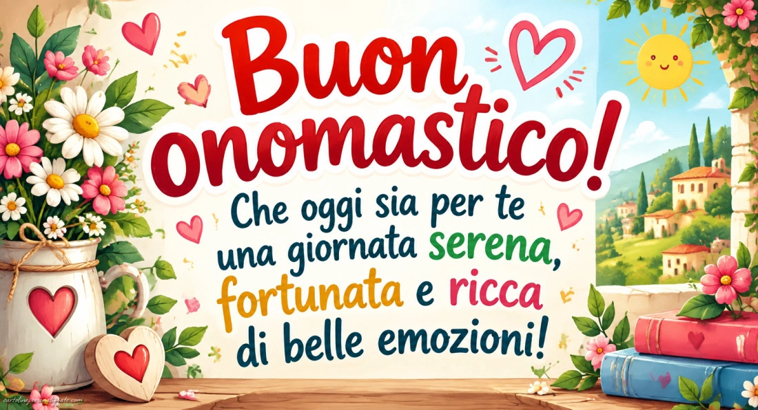 Immagini con frasi di buon onomastico: 