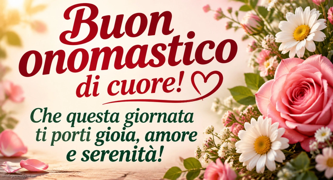 Immagini con frasi di buon onomastico: 