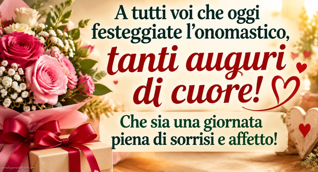 Immagini con frasi di buon onomastico: 