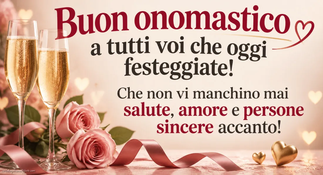 Immagini con frasi di buon onomastico: 