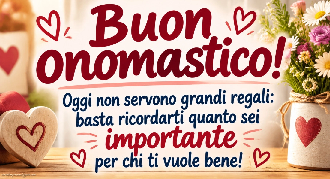 Immagini con frasi di buon onomastico: 