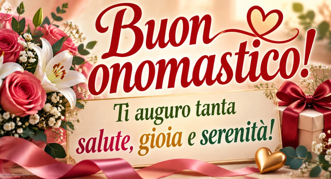 Immagini con frasi di buon onomastico: 