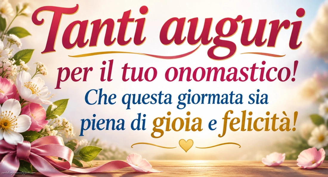 Immagini con frasi di buon onomastico: 