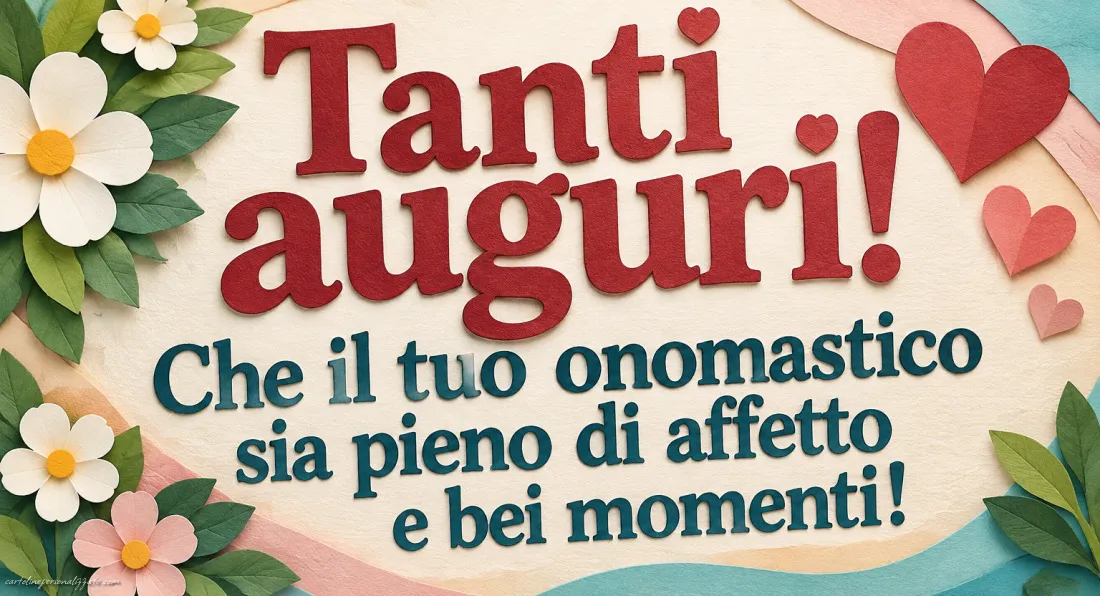 Immagini con frasi di buon onomastico: 