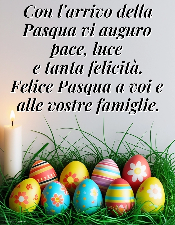 Immagini di Buona Pasqua 2026 – Auguri Pasquali da Condividere: Uova e candele di Pasqua