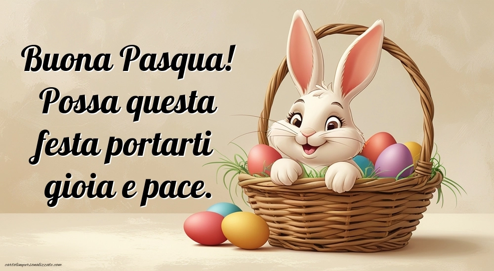 Cartoline di buona pasqua gratis: Coniglietti pasquali