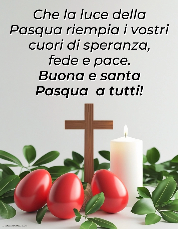 Immagini di Buona Pasqua 2026 – Auguri Pasquali da Condividere: Uova e candele di Pasqua