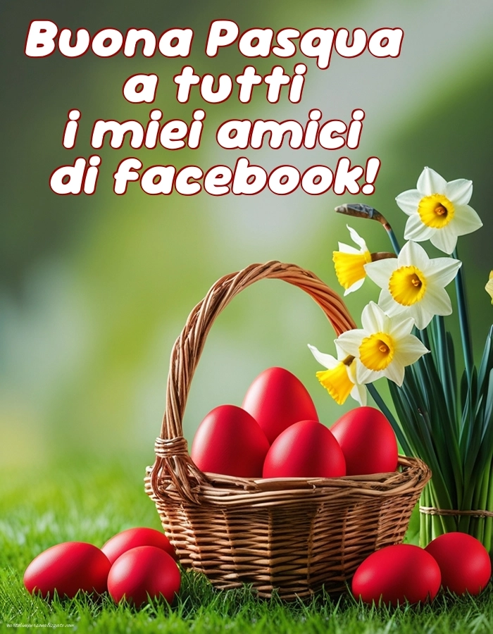 Immagini di Buona Pasqua 2026 – Auguri Pasquali da Condividere: Uova e fiori di Pasqua