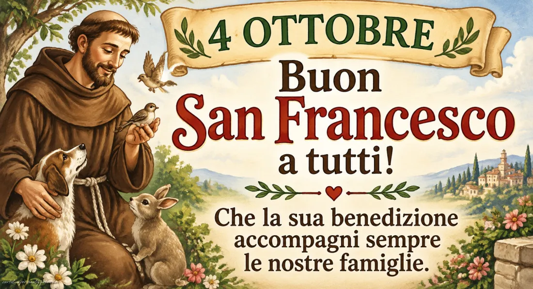 Immagini di Auguri per San Francesco – 4 Ottobre: 